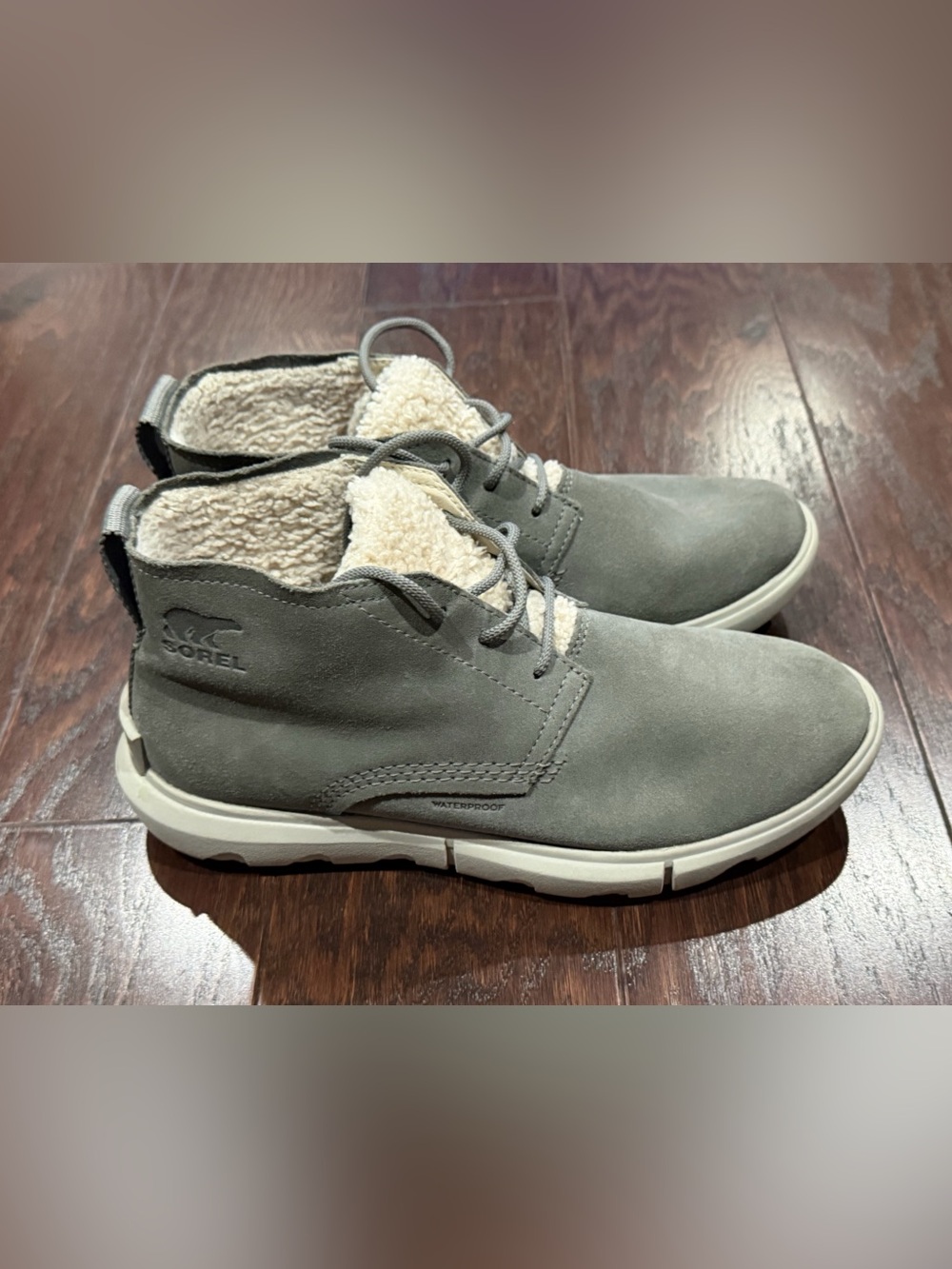 Sorel Boots Explorer Drift II Gray Fleece Lined Boot WOMEN SIZE 9